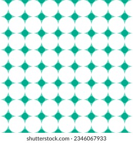 Seamless pattern circle and square use green and white for wallpaper, fabric, clothing,backdrop,texture, wrapping paper, notebook cover ,curtain,pillow case and stationary.