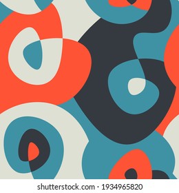 Seamless pattern with circle vector ornamets for prints, textile texture 