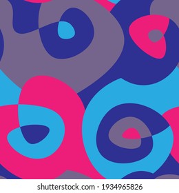 Seamless pattern with circle vector ornamets for prints, textile texture 