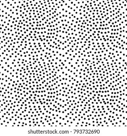 Seamless pattern with circles. Abstract background. Ink illustration. Brush strokes. Geometric pattern for wrapping paper. Monochrome design.