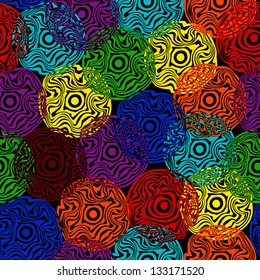 Seamless Pattern With Circles / Seamless Pattern With Abstract Fashion Circles