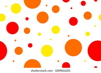 Seamless pattern with circles. Abstract geometric background, print for paper, wrapping, backdrop. Banner for party, birthday. Vector illustration