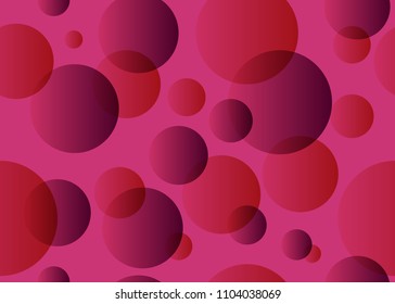 Seamless pattern with circles. Abstract geometric background, print for paper, wrapping, backdrop. Banner for party, birthday. Gradient backdrop. Vector illustration