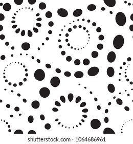 Seamless pattern with circles. Abstract minimal tile background.  Ornamental simple bubble textile. Circular wallpaper