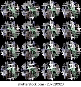 Seamless pattern of circles in the abstract section.
