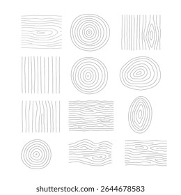 seamless pattern with circles. Abstract wood grain pattern in circular and oval shapes. Minimal wood texture pattern with hand-drawn circular rings.Vector illustration of stylized concentric wood ring