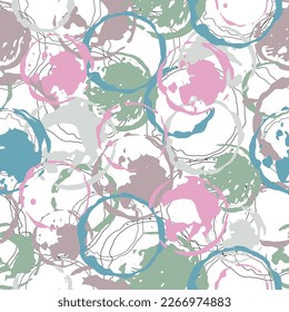 seamless pattern circles abstraction simple bright color print background