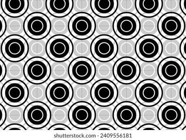 seamless pattern with circles, pattern backdrop or background for banner or wallpaper, vector graphics, black color