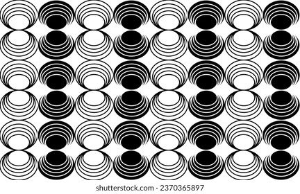 seamless pattern with circles, Black and gray, multi layer circle pattern in Black repeat, replete pattern, endless fabric pattern, black dot checkerboard design for fabric printing or wall

