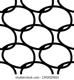 Seamless pattern with circles. Black and white. Abstraction. Vector