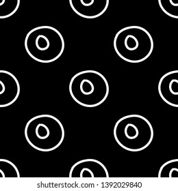 Seamless pattern with circles. Black and white. Abstraction. Vector
