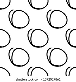 Seamless pattern with circles. Black and white. Abstraction. Vector