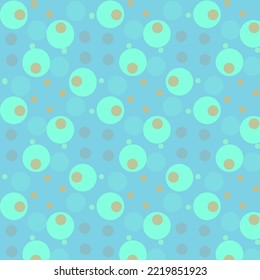 seamless pattern with circles blue and yelllow