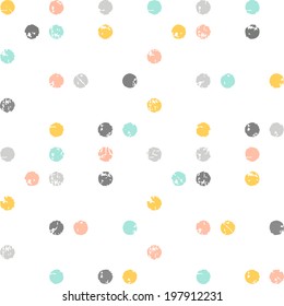 seamless pattern with circles, bright cheerful pattern, vector illustration.