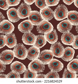 Motif harmonieux. Cercles. Texture brosse.