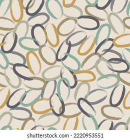 Seamless pattern. Circles. Brush texture.