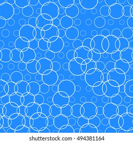 Seamless pattern with circles, bubbles. Aqua, water, sparkling water texture