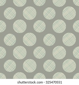 seamless pattern with circles in a cage. Vector illustration. The texture of the circle, the interlacing lines.