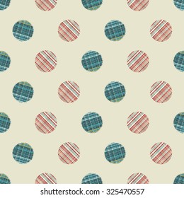 seamless pattern with circles in a cage. Vector illustration. The texture of the circle, the interlacing lines.