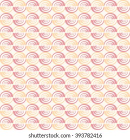 Seamless pattern with circles in calm pale colors. Vector illustration of elegant seamless pattern for fabric, textile, print, wallpaper, wrapping paper