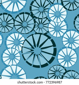 Seamless pattern. Circles cut into sectors.