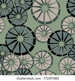 Seamless pattern. Circles cut into sectors.