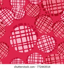 Seamless pattern. Circles cut into pieces.