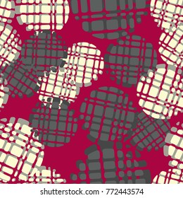 Seamless pattern. Circles cut into pieces.
