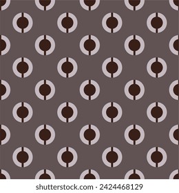  Seamless pattern circles from different halves. Vector Illustration background circles with polka dots. Vintage ornament for wallpaper, printing on the packaging paper, textile