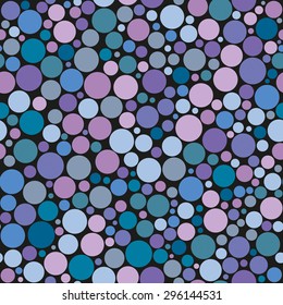 Seamless Pattern with Circles; circles of different sizes in a chaotic manner