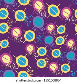 Seamless pattern with circles and dots.