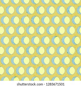 Seamless Pattern With Circles And Dots. Vector Background For Web, Print, Wallpaper And Other Design.