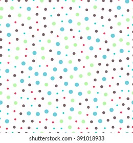 seamless pattern of circles dots -vector illustration. Orbs and circles are randomly distributed, large and small.