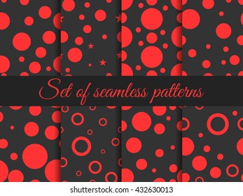 Seamless pattern with circles and dots. For wallpaper, tiles, fabrics and designs. Vector illustration.