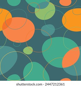 Seamless pattern of circles in a dynamic composition