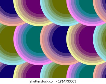 Seamless pattern with circles for fabric and packaging paper. Vector illustration