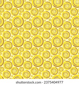 Seamless pattern with circles for festive gift wrap