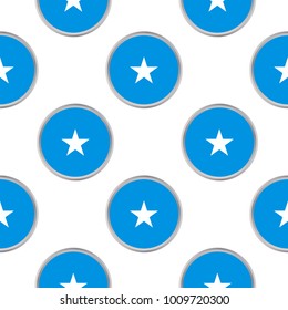 Seamless pattern from the circles with flag of Somalia. Vector illustration 