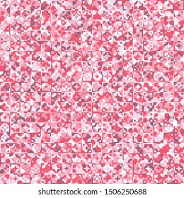 Seamless pattern. Circles, four-beam stars and squares broken into fragments form a motley background. Chaotic coloring. Harmonious colors.