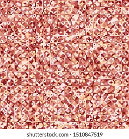 Seamless pattern. Circles, four-beam stars and squares broken into fragments form a motley background. Chaotic coloring. Harmonious colors.