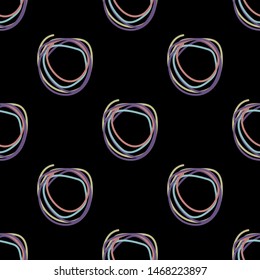 Seamless pattern with circles. Geometric abstraction