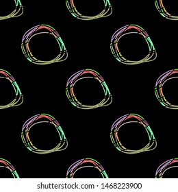 Seamless pattern with circles. Geometric abstraction