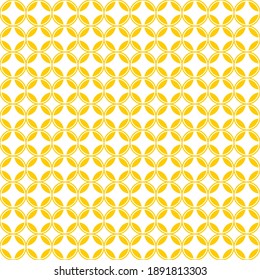 Seamless pattern of circles. Geometric orange background. Unusual lattice.