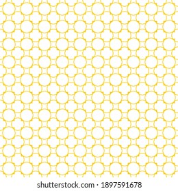 Seamless pattern of circles. Geometric orange background.