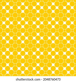 Seamless pattern of circles. Geometric orange background.