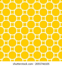 Seamless pattern of circles. Geometric orange background.