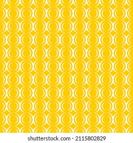 Seamless pattern of circles. Geometric orange background.