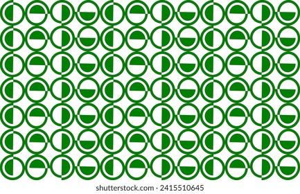 seamless pattern with circles, green spiral dot line repeat pattern, replete image, on white background design for fabric printing, round dot patter, half circle chessboard,