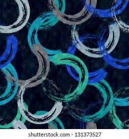 Seamless pattern circles with grunge effect