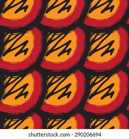 Seamless pattern circles with grunge effect